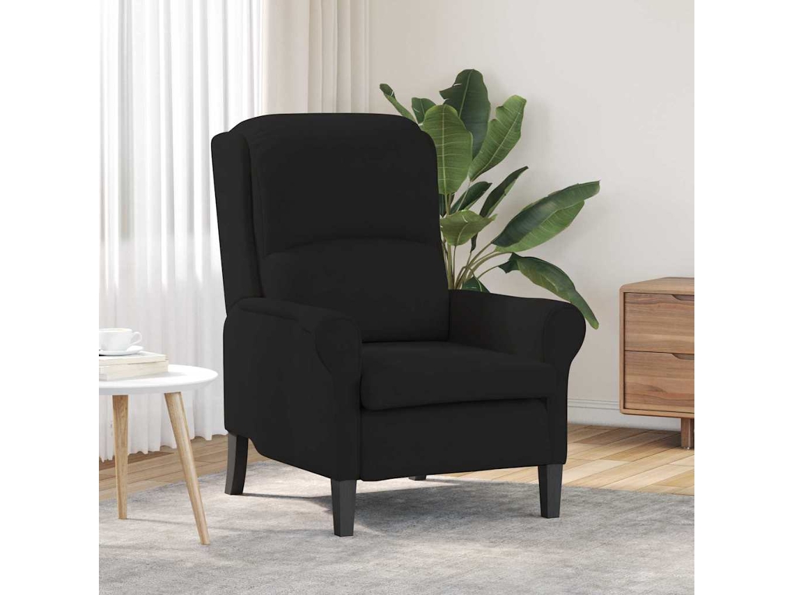 Vidaxl Poltrona Preto 76 X 94 X 102 Cm Microfibra