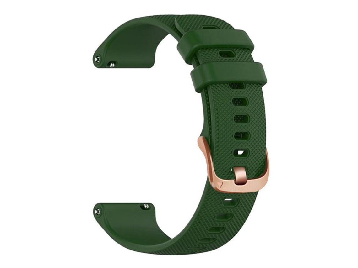 Bracelete para Garmin XIAOMOYU Vivoactive 5 / Venu / Forerunner 165 Silicone Esportivo Fivela Dourada Rosa Verde Exército (20mm)