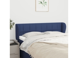 Cabeceira De Camapainel De Cabeceira C/ Abas Tecido 147x23x78/88 Cm Azul Wsd871936 Lovely Home