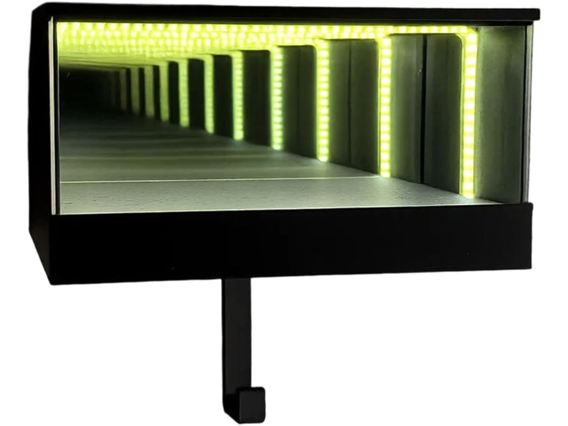 Luminária De Parede Compacta Com Efeito Led Branco Quente, Ideal Uso Na Garagem Ou No Escritório, Prateleira De