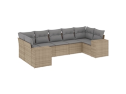 Garden Sofa Set, Garden Sofa Sets Vidaxl Bege Rattan / Vime (n/a)