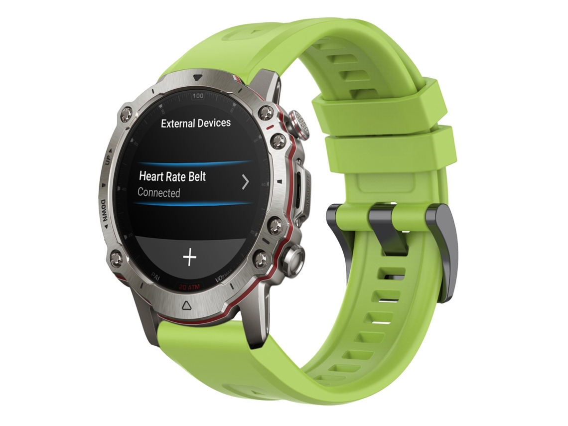 Bracelete de Smartwatch para Amazfit Falcon 22mm de silicone de cor sólida de liberação rápida (verde limão)