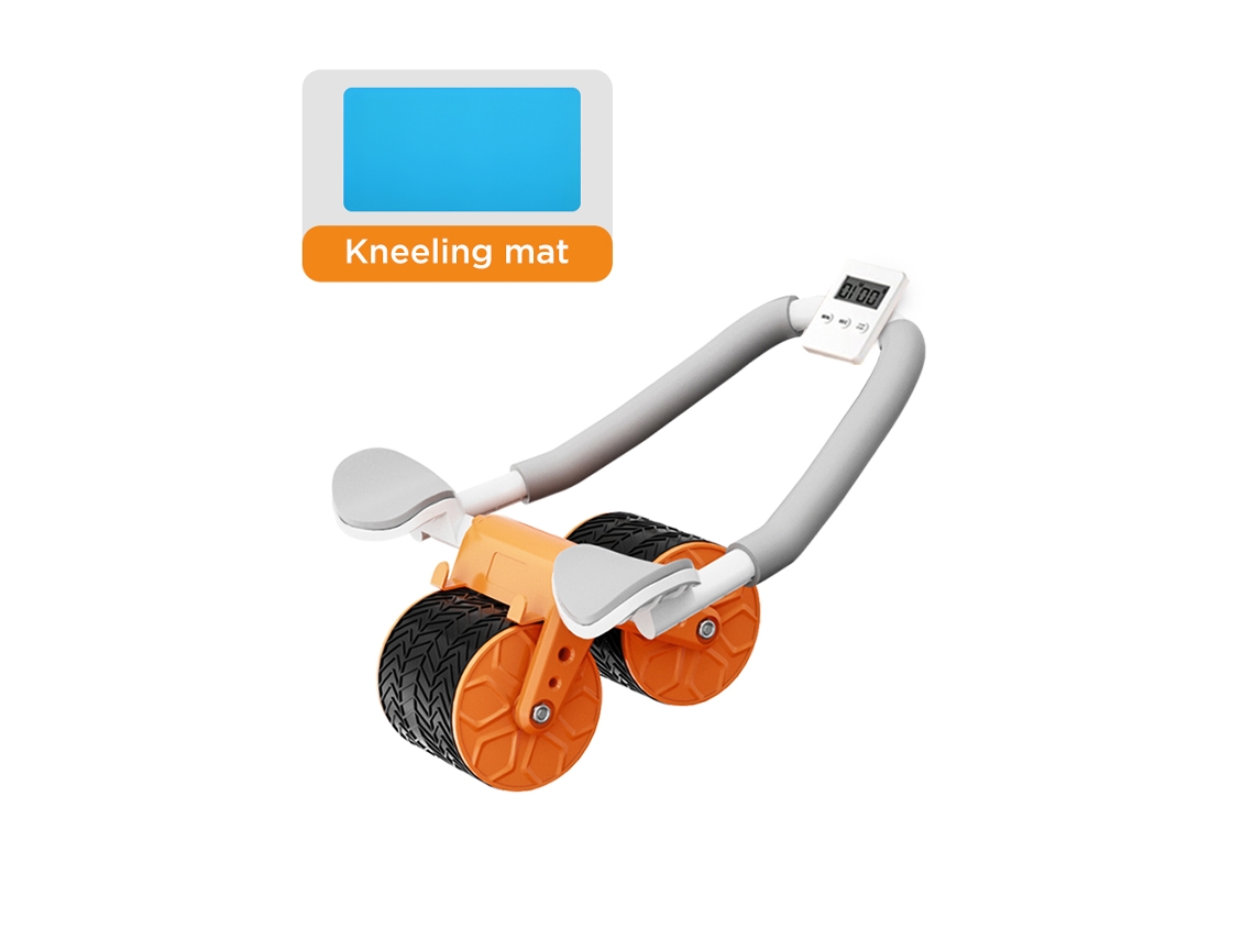 Roda De Rolo Abdominal Com Rebote Automático E Suporte Para Cotovelo Aquaforge