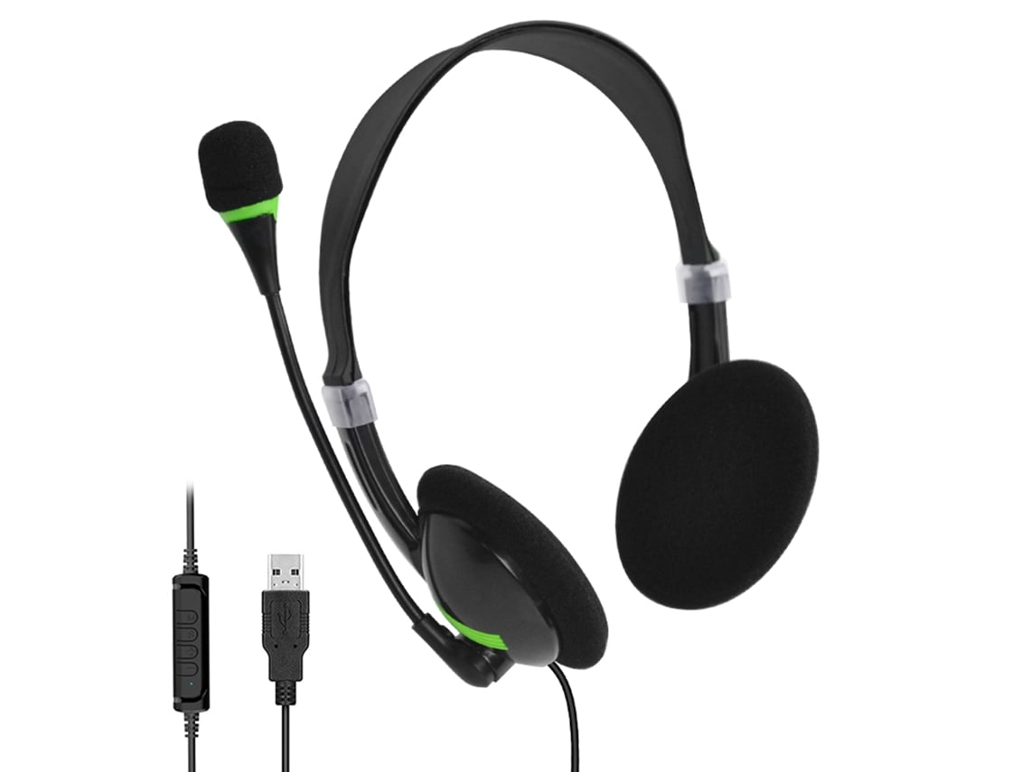 Fone de Ouvido Usb com Microfone Cancelamento de Ruído para Call Center Escritório