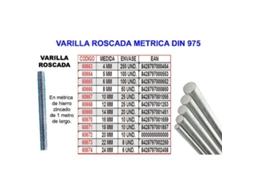 Varilla roscada metrica   4 mm din 975