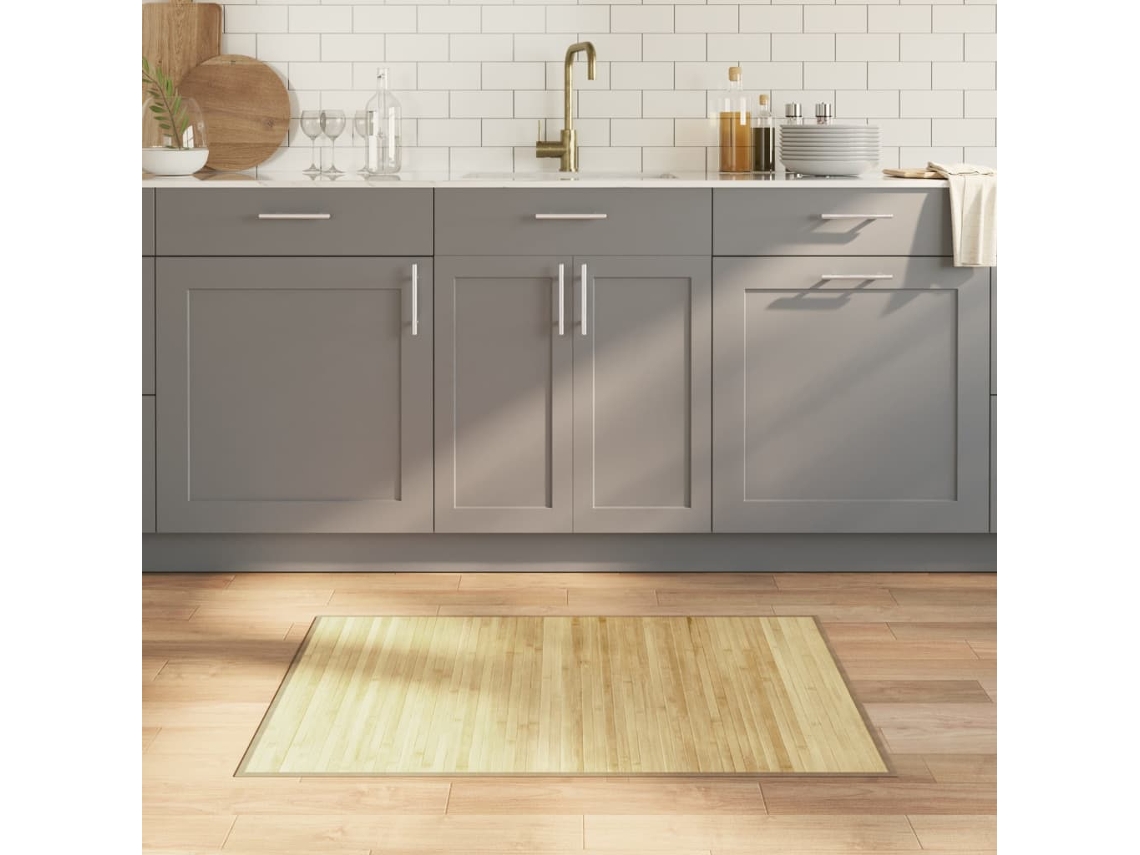Vidaxl Tapete Retangular 70x100 Cm Bambu Cor Natural Clara