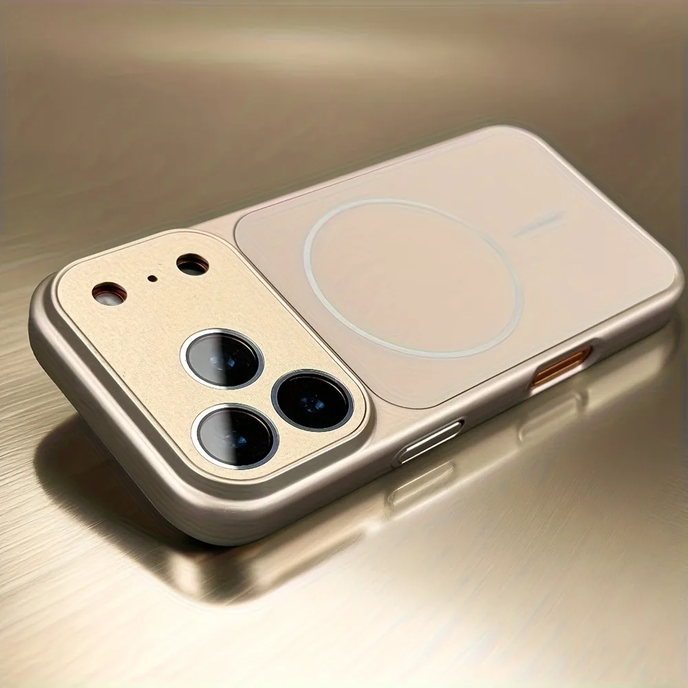 (dourado Deserto Iphone 16) Capa Magnética De Luxo Para Iphone Com Proteção Para A Câmera.
