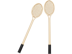 Conjunto De 2 Canetas Em Gel Com Desenho Raquete Badminton, Pretas,