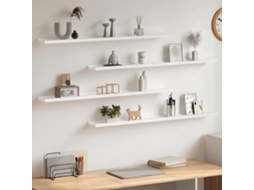 Vidaxl Prateleiras De Parede 4 Pcs 100x9x3 Cm Branco