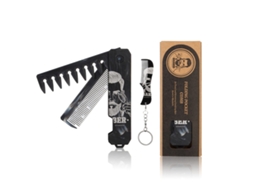 Conjunto de Pentes Masculinos Dobráveis Dupla Dentes e Pente Fino para Barba, Abs, Dobradiça 180°, 2 Peças INF