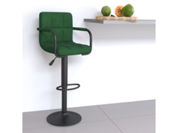 Vidaxl Banco De Bar Veludo Verde-escuro