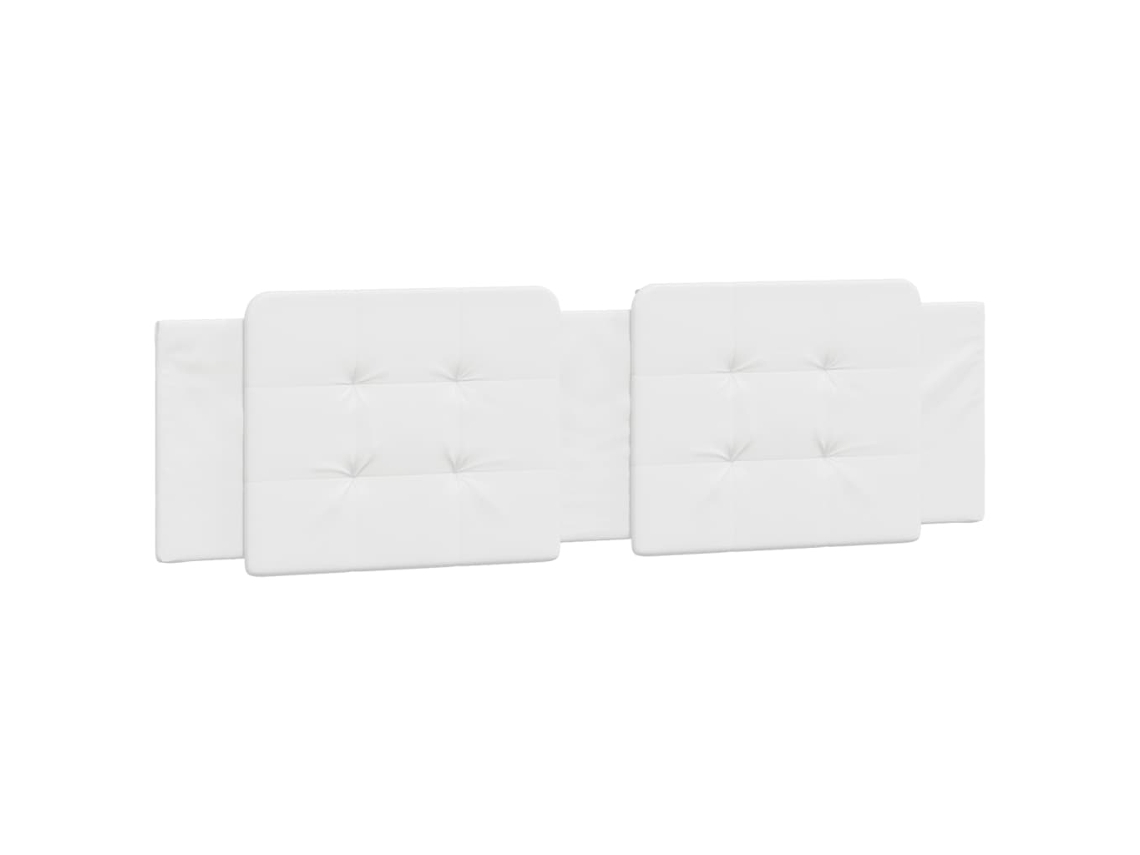 Conjunto 1 Almofadão De Cabeceira Vidaxl Branco Couro Sintético (180 X 3 X 48 Cm)