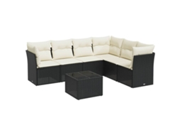 Garden Sofa Set, Garden Sofa Sets Vidaxl Preto Rattan / Vime (n/a)
