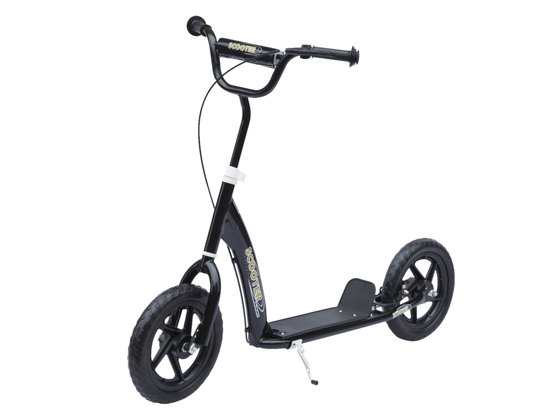 Scooter Infantil 12polegadas, Guidão Ajustável/freio Traseiro, Aço Preto, 5-12 Anos-tx