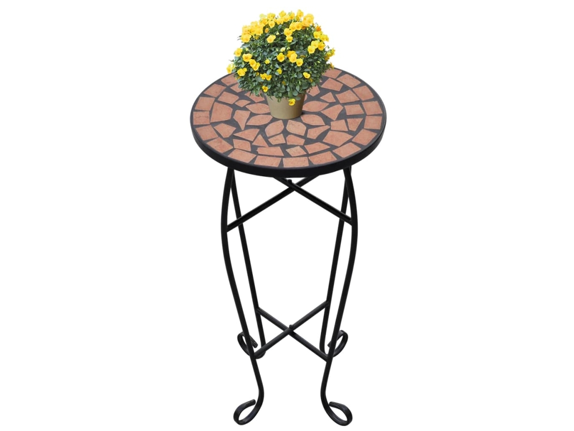 Mesa De Apoio Para Plantas Em Mosaico Terracota DKD HOME DECOR
