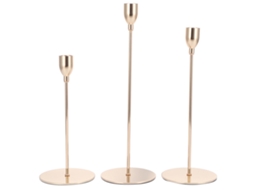Porta velas de Ferro com Design Elegante para Decoração de Casa, Casamento e Mesa de Estar S/MARCA