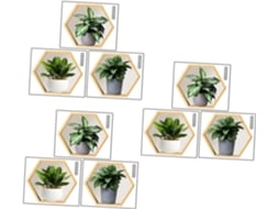 9 Folhas De Adesivos De Parede Com Plantas - Decoração Criativa Para Sala De Estar E
