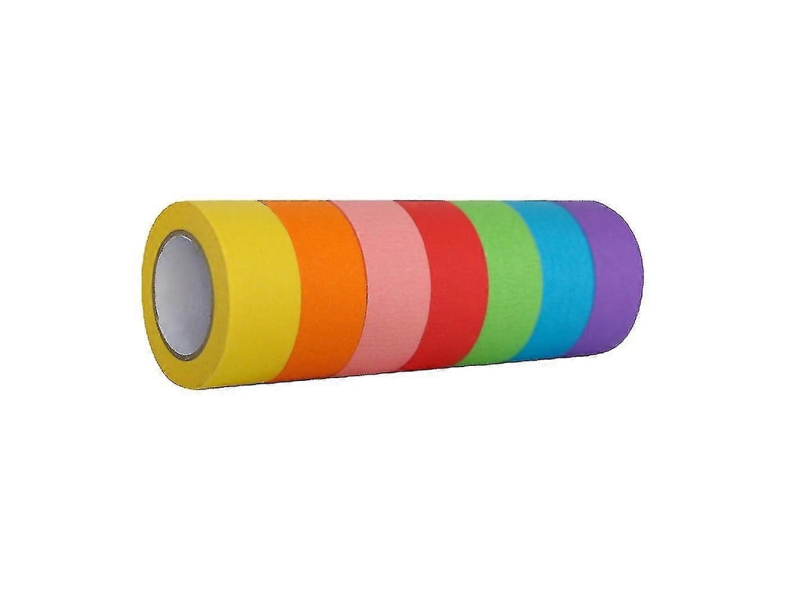 Fita Adesiva Colorida, Pacote com Várias Unidades, Fita Adesiva Colorida para Artesanato, Fita Vibrante com Efeito Arco íris Mxbc GOKOCO
