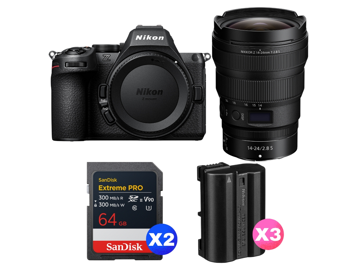 Z5 Ii + 14 24mm F/2.8 S + 2 Sandisk 64gb Extreme Pro Uhs ii Sdxc + 3 Nikon En el15c + Ebook “20 Dicas para Fotos Que Impressionam” NIKON