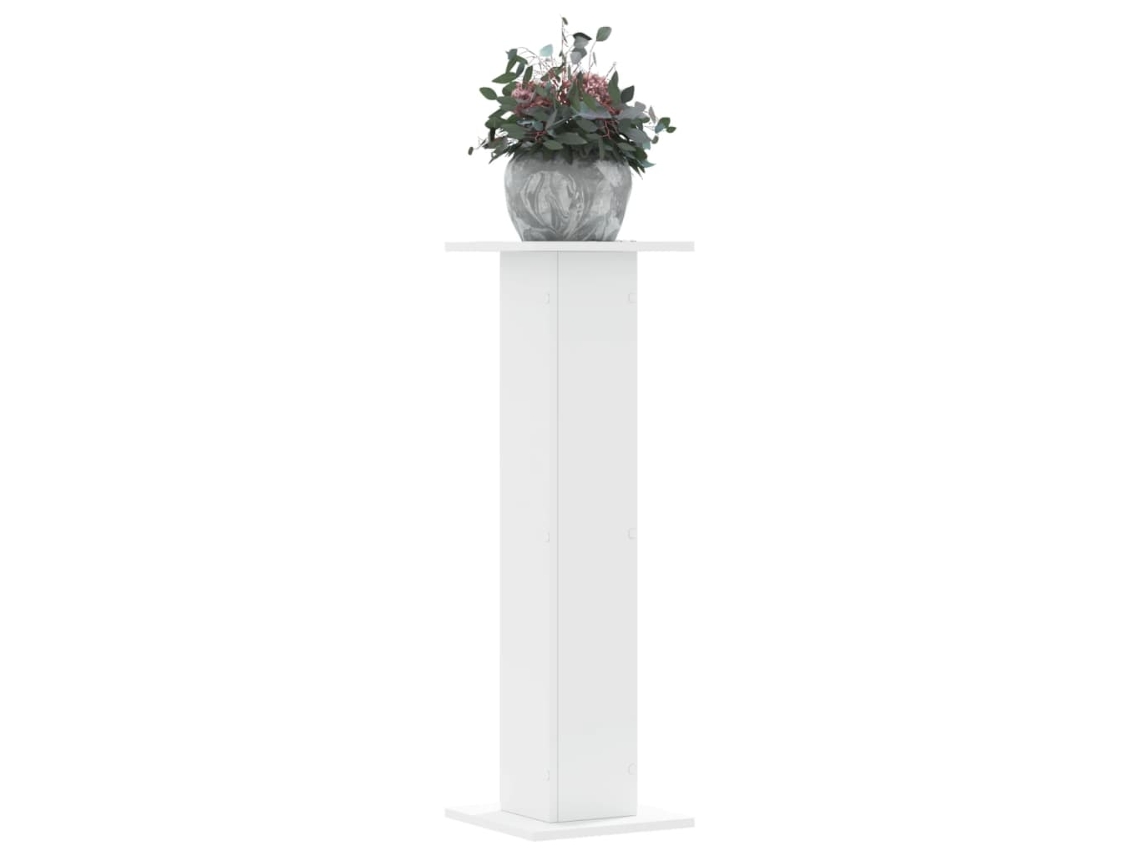 Vidaxl Suportes P/ Plantas 2 Pcs 30x30x95 Cm Derivados Madeira Branco