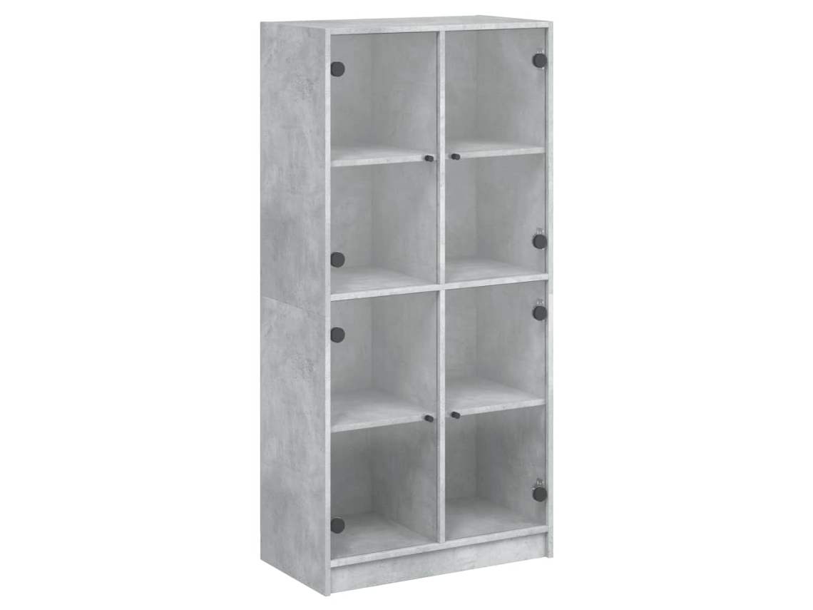 Roupeiro Alto com Portas Derivados de Madeira Cinzento Cimento MAISON EXCLUSIVE