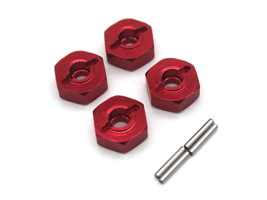 4 Peças Azul celeste Adaptador Hexagonal Metal Aprimorado 1/14 Zd Racing Mt16 Rlaarlo Jiusi Mt14r Pt14r Acessórios Reposição MDUG