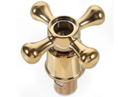Manípulo De Torneira De Cobre Dourado Com Design De Cruz Estilo Victorian Para Banheiro E Cozinha Dourado