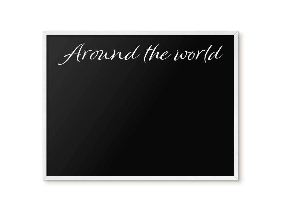 Magnetic Wall Board Around The World For The Office Espelharte (80x60 Cm)