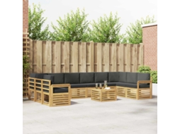 Vidaxl Conjunto De Sofás Para Exterior 8 Pcs Branco E Antracite