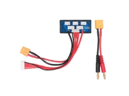 Placa de carregamento paralelo Xt60 com adaptador de expansão banana para carregamento de baterias 2S e 3S com balanceamento de dados.