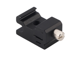 Adaptador de sapata para flash com rosca de 1/4", compatível com câmeras DSLR e outros acessórios para câmeras.