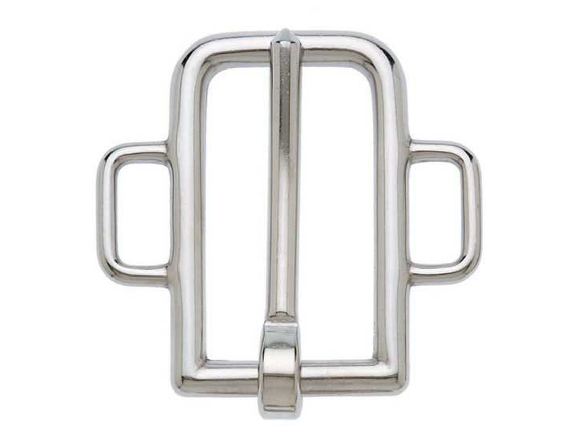 Colar Fivela Dois Laços Prateado 78 X 30 Mmhispano Hipica