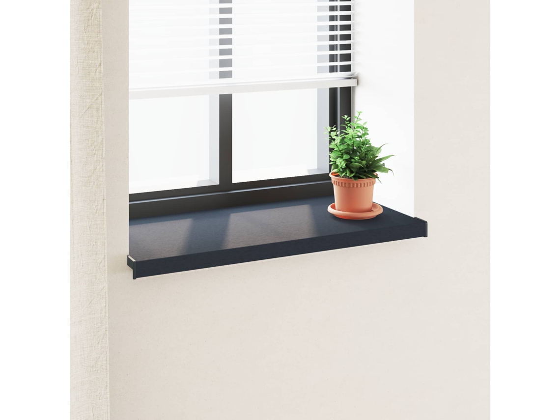 Vidaxl Soleira De Janela Antracite Com Veios De Madeira Pvc