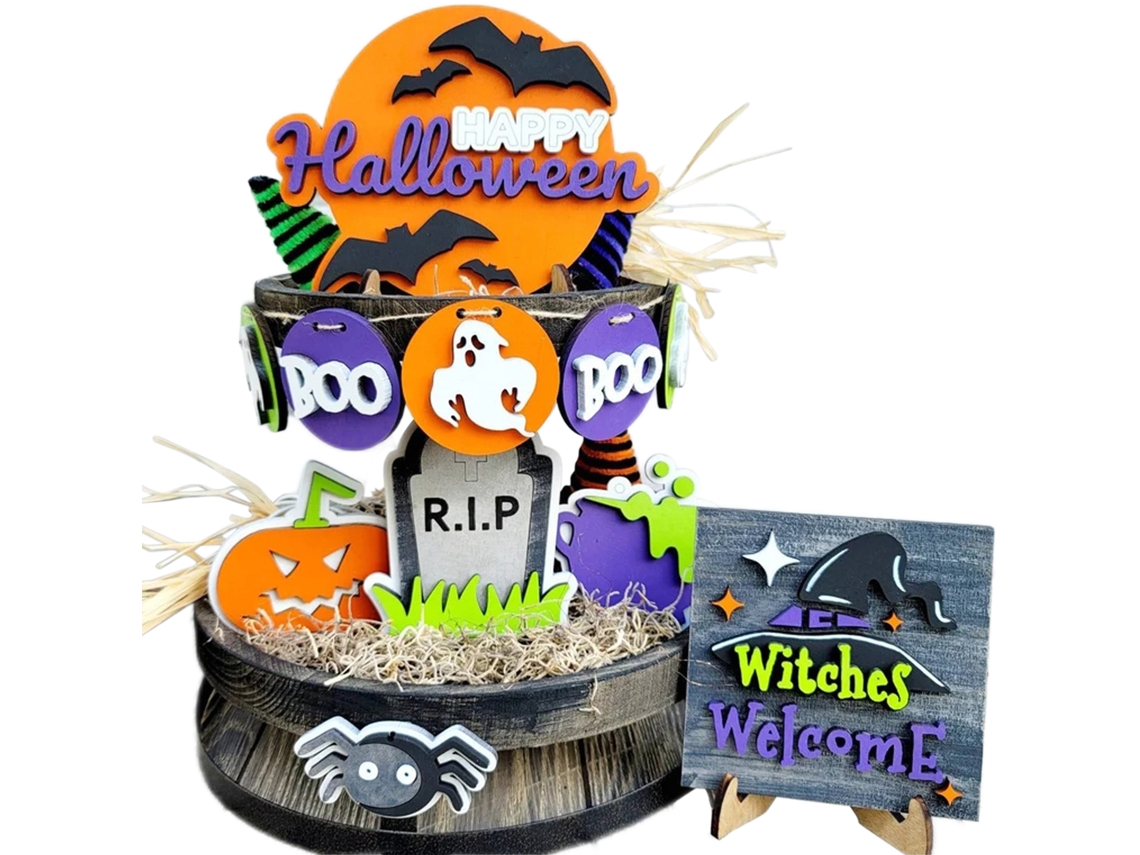 Laxiscreed Decoração De Halloween Com Luz Led Para Carro, Ornamento De Painel Original E Duradouro