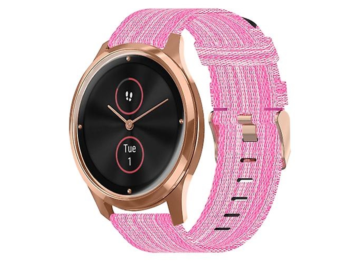 Bracelete para Garmin Vivomove Luxe 20Mm Faixa de Relógio de Nylon Rosa VENISYMLIS