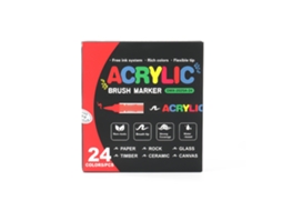 Kit De Canetas De Acrylic Markers De Pintura Direta (24 Cores)