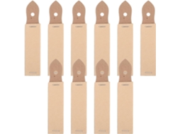 Conjunto De 10 Apontadores Lápis Para Desenho, Cor Cáqui, Com Lixa E