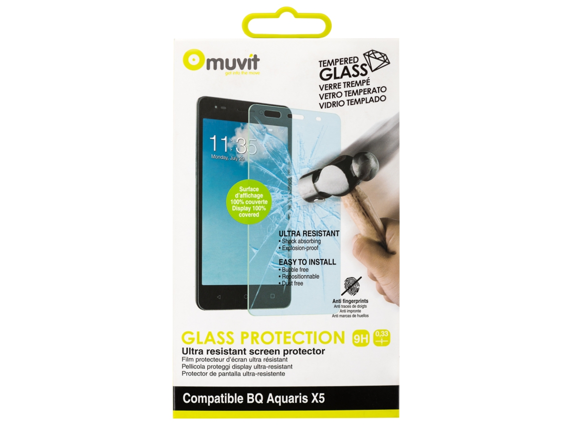 Pelicula de Vidro MUVIT Aquaris X5