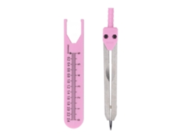 Compasses Ekg de Aço Inoxidável Ruler Medição 0 2.4 Polegadas Ferramenta Enfermagem Rosa