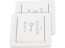 Botão De Saída Campainha Com Placa Parede Em Pp Design Grade, Prático E Conveniente, Pacote Com 2 Peças