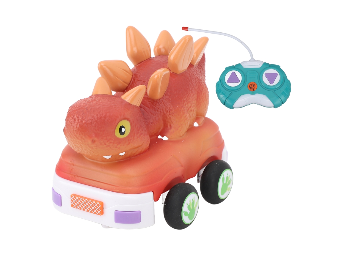 Mali carro de Dinossauro Controle Remoto Multifuncional com Luz e Música Seguro Anti colisão Brinquedo Rc Estegossauro