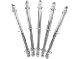 Kit De Fichário 3 Argolas Hemobllo Com Acabamento Em Níquel Branco, 5 Peças, Para Encadernação Folhas Soltas
