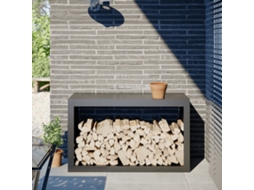 Vidaxl Suporte Para Lenha 100x40x60 Cm Aço Antracite
