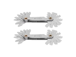 Oumefar Conjunto De 2-calibradores Rosca, Medidor De Passo Rosca 60° Com 20 Lâminas Métricas, Ferramenta Industrial De