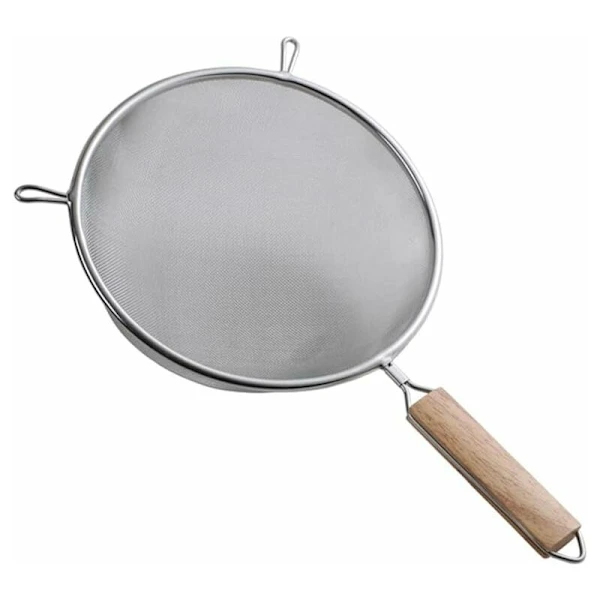 Peneira De Malha Fina, Feita De Aço Inoxidável, Farinha E Cabo