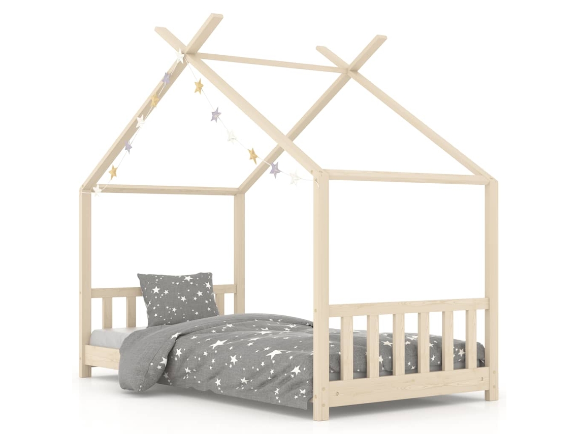 Estrutura de Cama para Crianças 70x140 cm Pinho Maciço MAISON EXCLUSIVE