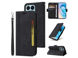 Capa De Couro Com Fivela Dupla Betopnice Para Celular Honor X8a 4g