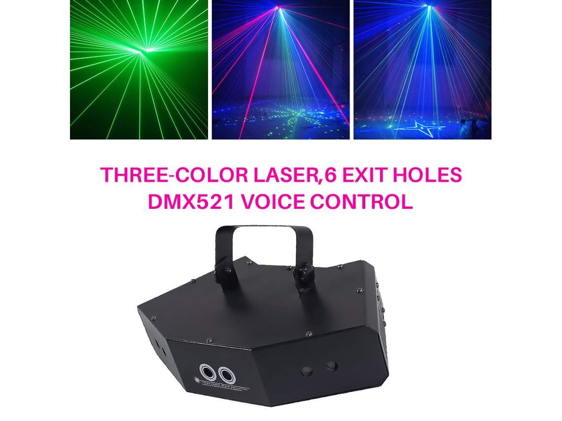 Luz de Palco Estágio Dmx Line Beam com Som para Festas e Dj LAXISCREED