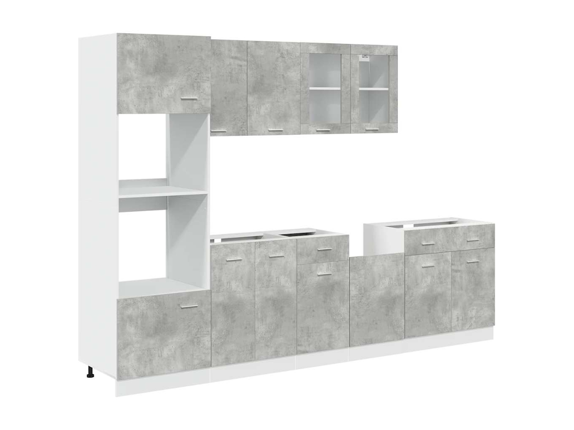 Kitchen Furniture Set, Kitchen Furniture Sets Vidaxl Cinzeto Madeira Processada (n/a)