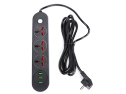 Laxiscreed Extensão Elétrica Multifuncional Com Carregamento Usb Para Múltiplos Cenários De Uso